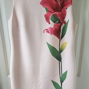 Calvin Klein Pale Pink Tank with Bold Floral Lily